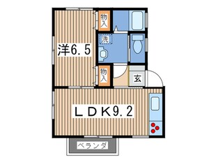 リバ－サイドコ－プＡの物件間取画像